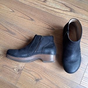 Dansko Nubuck Suede Clog Boots